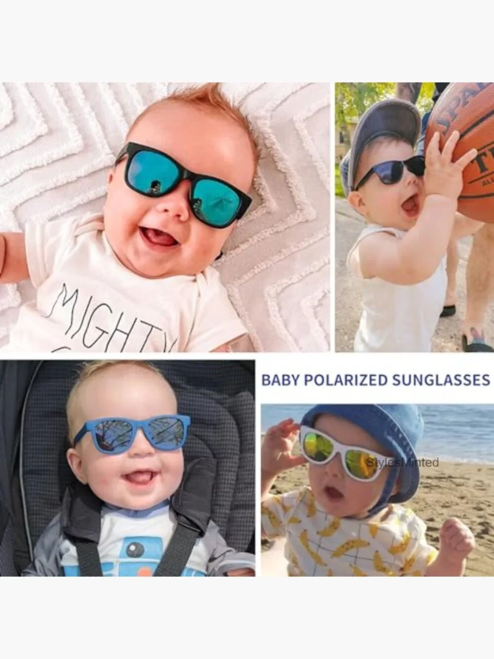 Flexible Bendable Baby Polarized Sunglasses with Strap